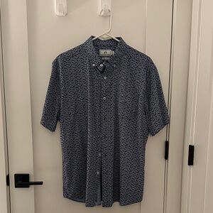 Southern Tide Navy Patterned Button Down